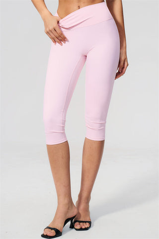 The Twirl Open Back Sports Bra Capri Leggings 2-Piece Set