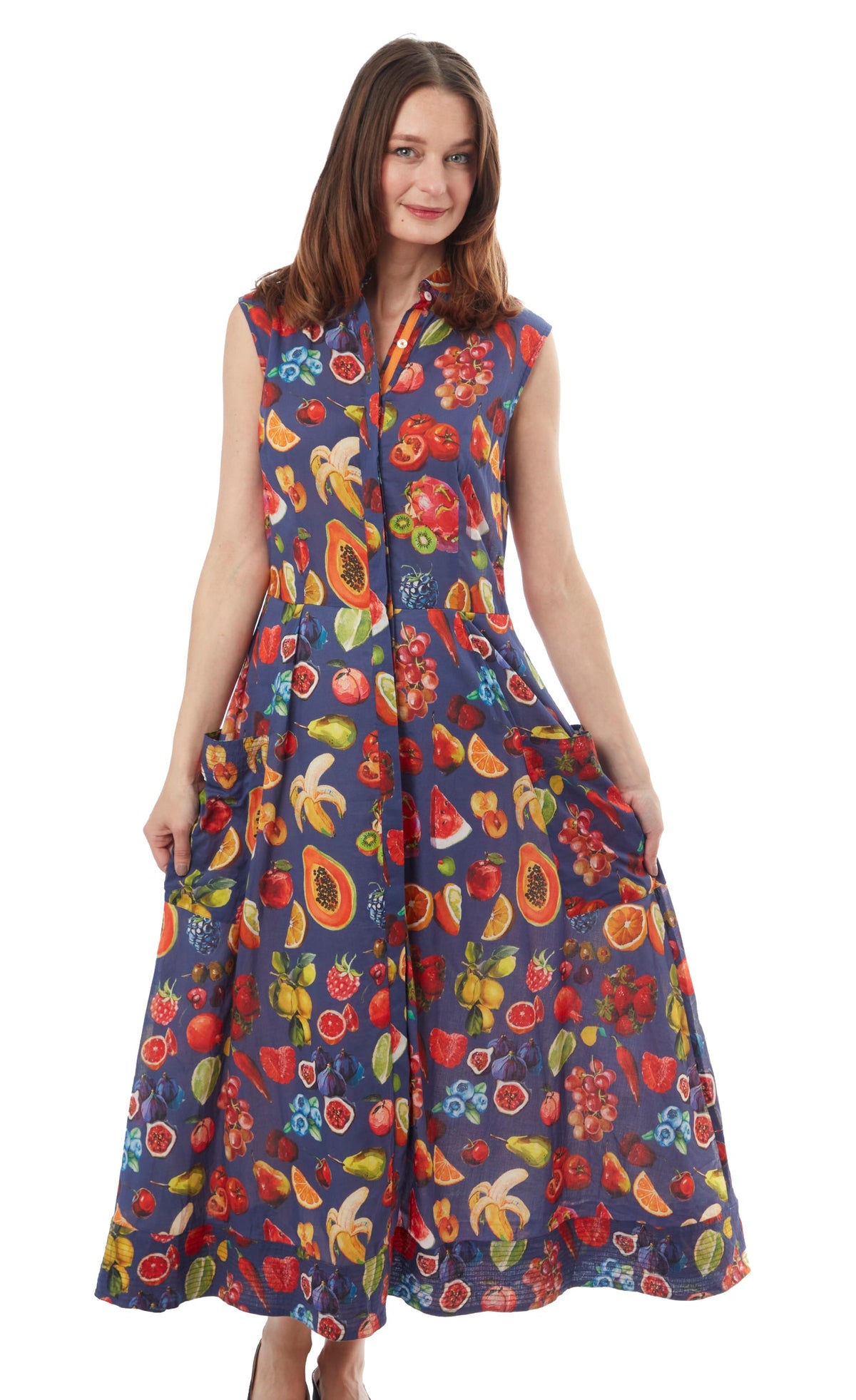 Sea Island Dress Fruit Print - Glamourous Grace