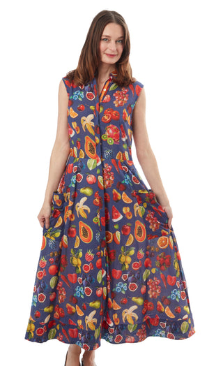 Sea Island Dress Fruit Print - Glamourous Grace