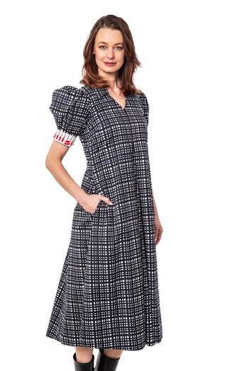 Montauk Dress Black and White Grid Dress - Glamourous Grace