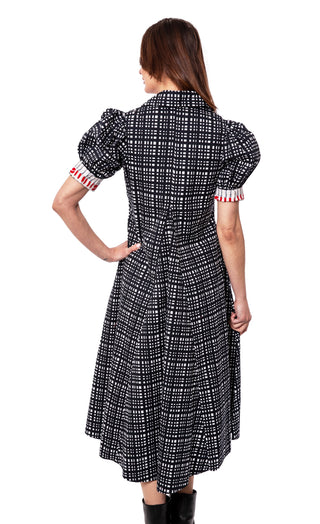 Montauk Dress Black and White Grid Dress - Glamourous Grace
