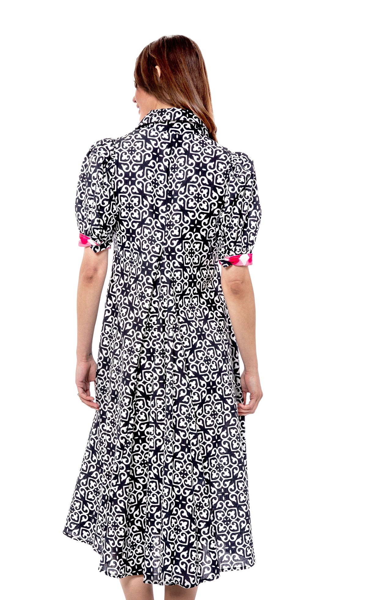 Montauk Dress Black White Geometric - Glamourous Grace