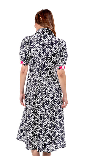 Montauk Dress Black White Geometric - Glamourous Grace