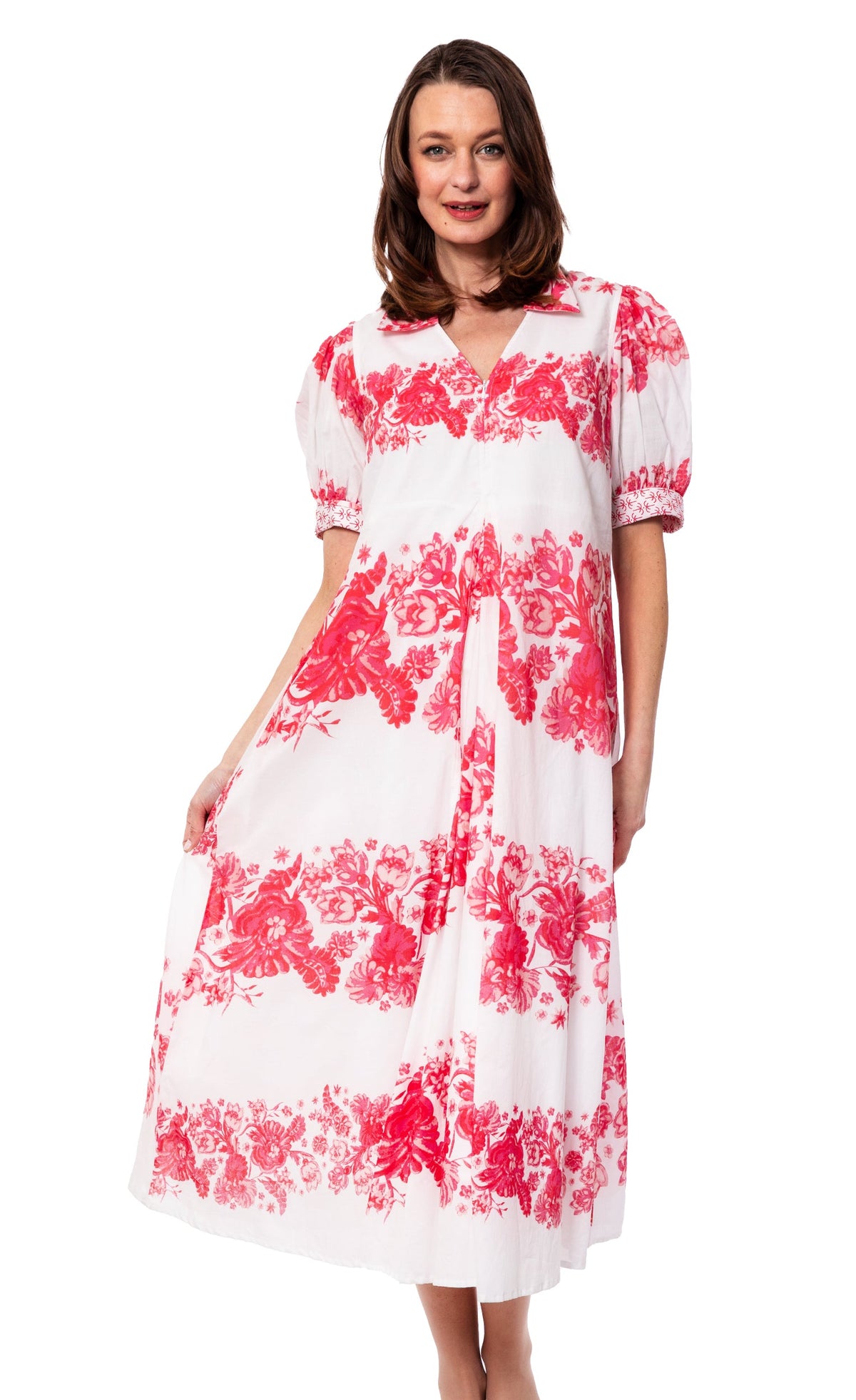 Montauk Dress Pink Floral Print - Glamourous Grace