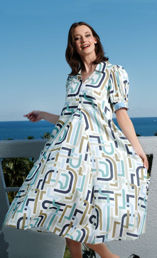 Montauk Dress Abstract Print - Glamourous Grace