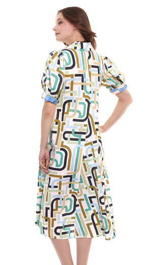 Montauk Dress Abstract Print - Glamourous Grace