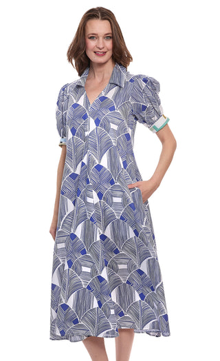 Montauk Dress Navy White Geo - Glamourous Grace