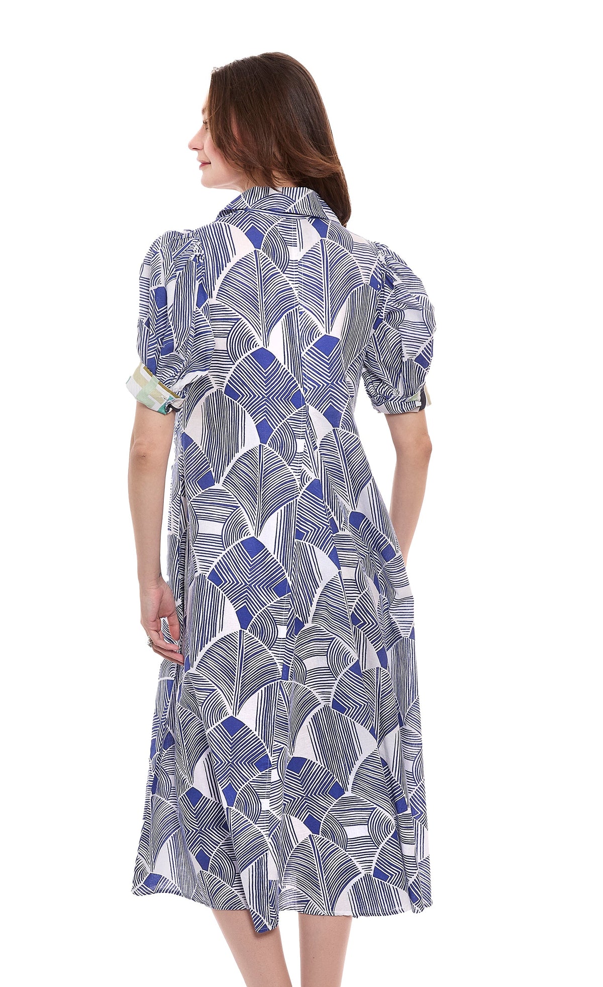 Montauk Dress Navy White Geo - Glamourous Grace