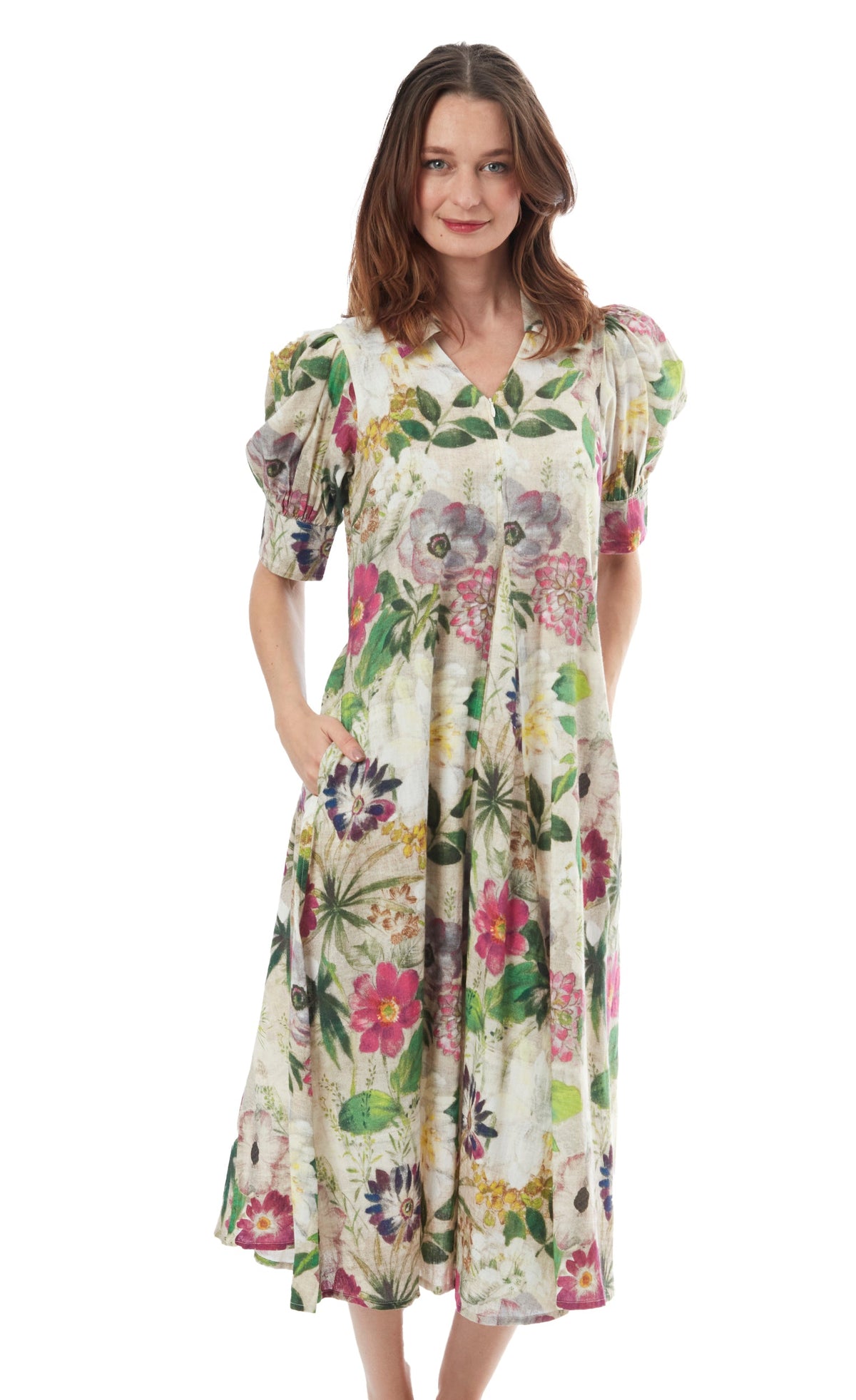 Montauk Dress Botanical Print - Glamourous Grace