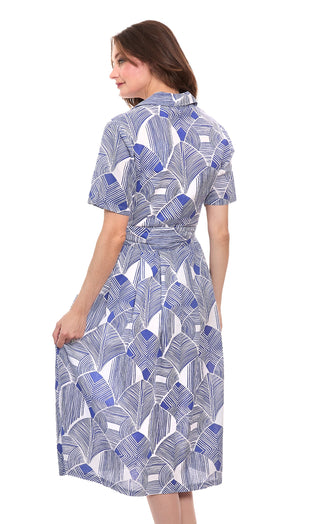 Hudson Tiered Dress Navy White Geo - Glamourous Grace
