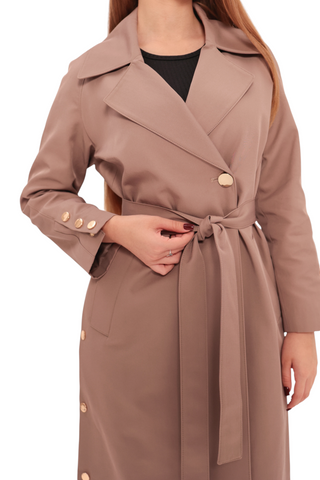 Jackie Trench Coat in British Tan