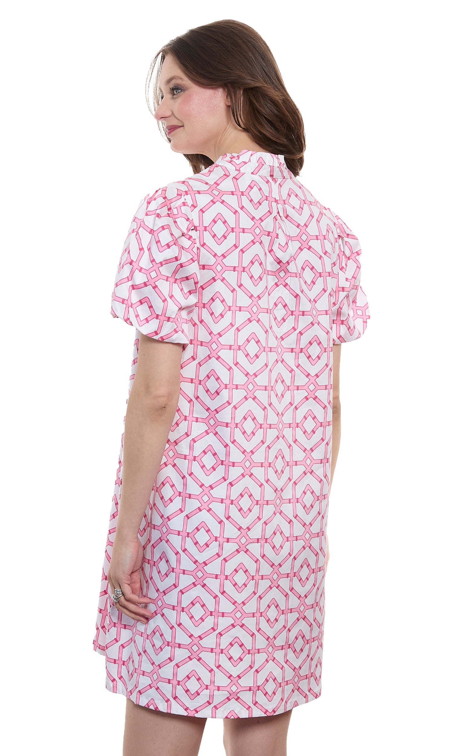 Tiburon Dress Puff Sleeves with Straight Skirt - Glamourous Grace