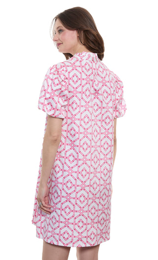 Tiburon Dress Puff Sleeves with Straight Skirt - Glamourous Grace