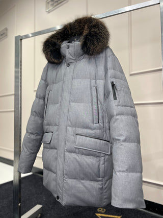Men's Genuine Fur Trim Sorona® Fill Coat