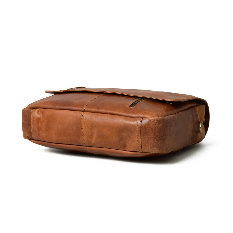 Wilson Tan Leather Crossbody Bag - Glamourous Grace