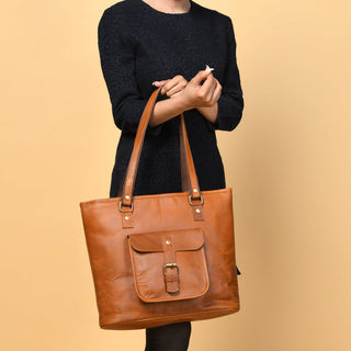 Classic Chic Genuine Leather Tote - Glamourous Grace