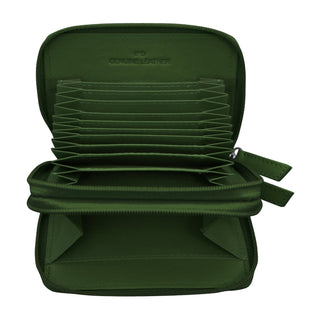 DOUBLE ZIP ACCORDION CREDIT CARD HOLDER