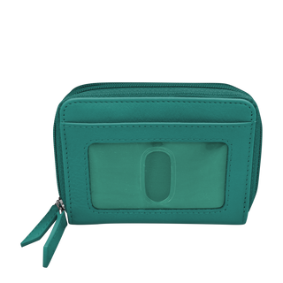DOUBLE ZIP ACCORDION CREDIT CARD HOLDER