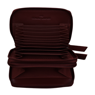 DOUBLE ZIP ACCORDION CREDIT CARD HOLDER