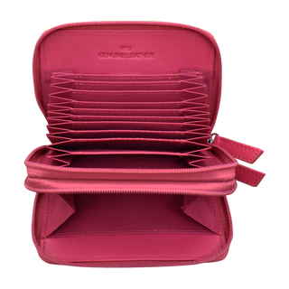 DOUBLE ZIP ACCORDION CREDIT CARD HOLDER