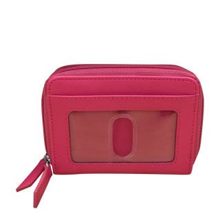 DOUBLE ZIP ACCORDION CREDIT CARD HOLDER