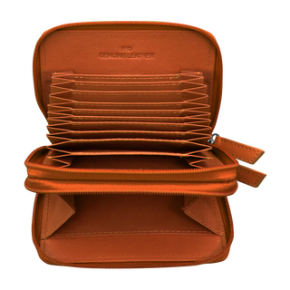 DOUBLE ZIP ACCORDION CREDIT CARD HOLDER