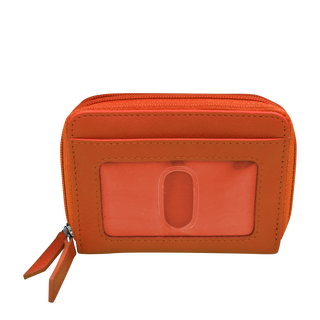 DOUBLE ZIP ACCORDION CREDIT CARD HOLDER