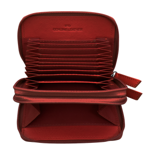 DOUBLE ZIP ACCORDION CREDIT CARD HOLDER