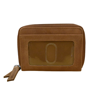 DOUBLE ZIP ACCORDION CREDIT CARD HOLDER