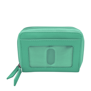 DOUBLE ZIP ACCORDION CREDIT CARD HOLDER
