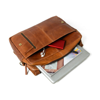 Wilson Tan Leather Crossbody Bag - Glamourous Grace