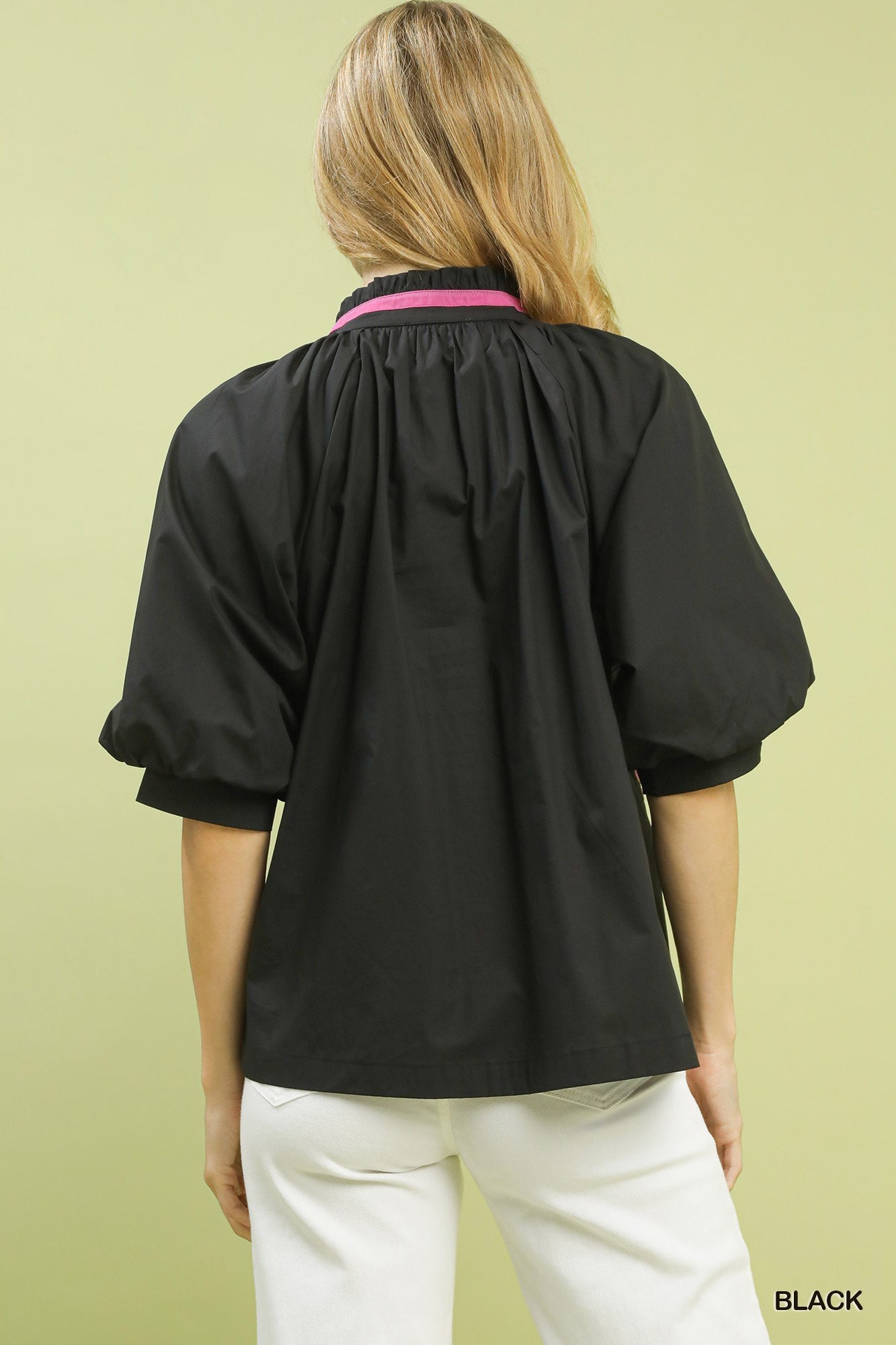 Umgee Embroidered Floral V-Neck Blouse - Glamourous Grace