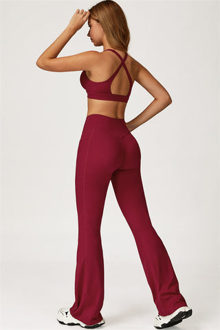The Glacier Sports Bra Flared Leggings 2-Piece Set