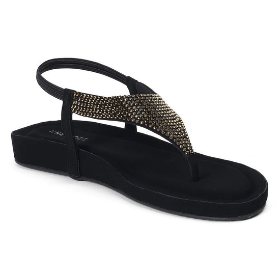 Ebony - Black Thong Sandals