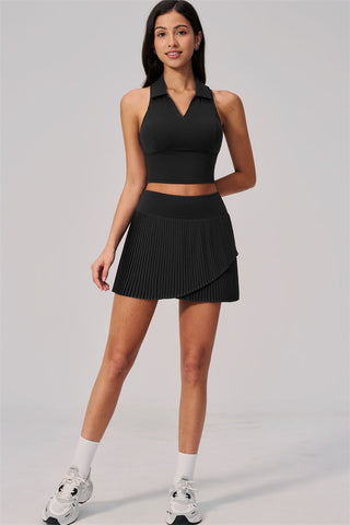 The Ziv Polo Crop Top Tennis Dress 2-Piece Set