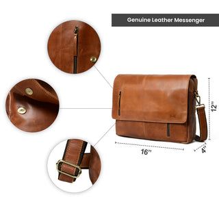 Wilson Tan Leather Crossbody Bag - Glamourous Grace