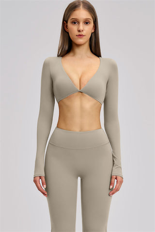 The Zestful Long Sleeve Crop Top
