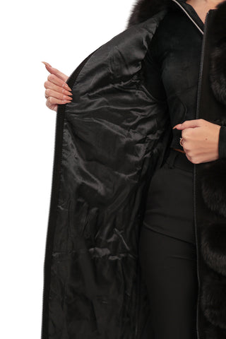 Genuine Polar Fox Fur Vest 90 cm