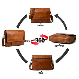 Wilson Tan Leather Crossbody Bag - Glamourous Grace