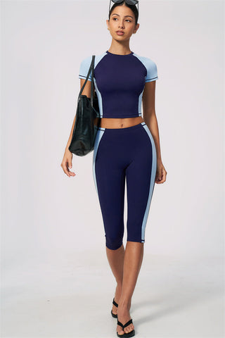 The Sandstone T-shirt Capri Leggings 2-Piece Set