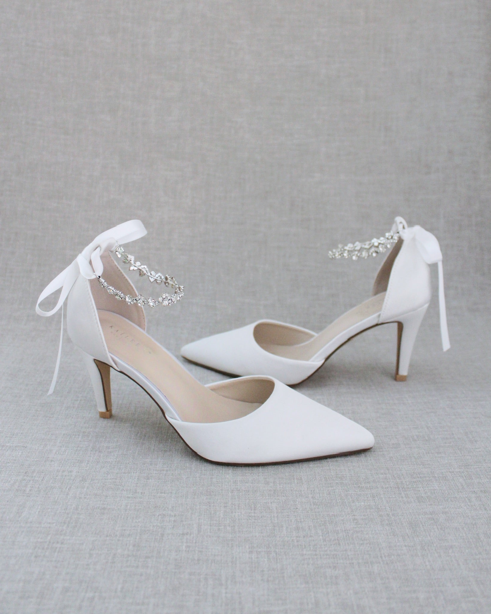 Wedding Pumps with Amaryllis Crystal Strap