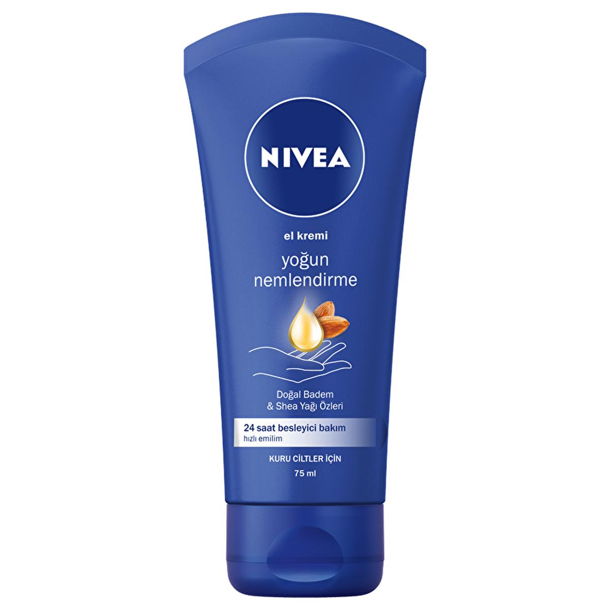 NIVEA Moisturizing Hand Cream with Natural Almond Oil and Shea Butter - Long-lasting Hydration for Dry Hands - Glamourous Grace