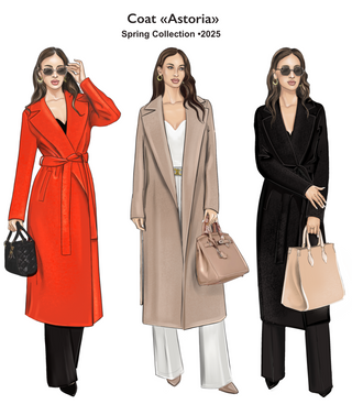 Pre-Order. Re-Stock Ships September 30. Astoria Classic Wraparound Wool Blend Overcoat in Ivory