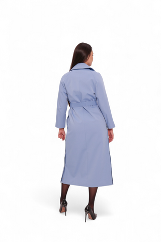 Jackie Trench Coat in Sky Blue
