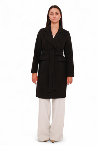 Lafayette Cashmere Blend Overcoat in Black