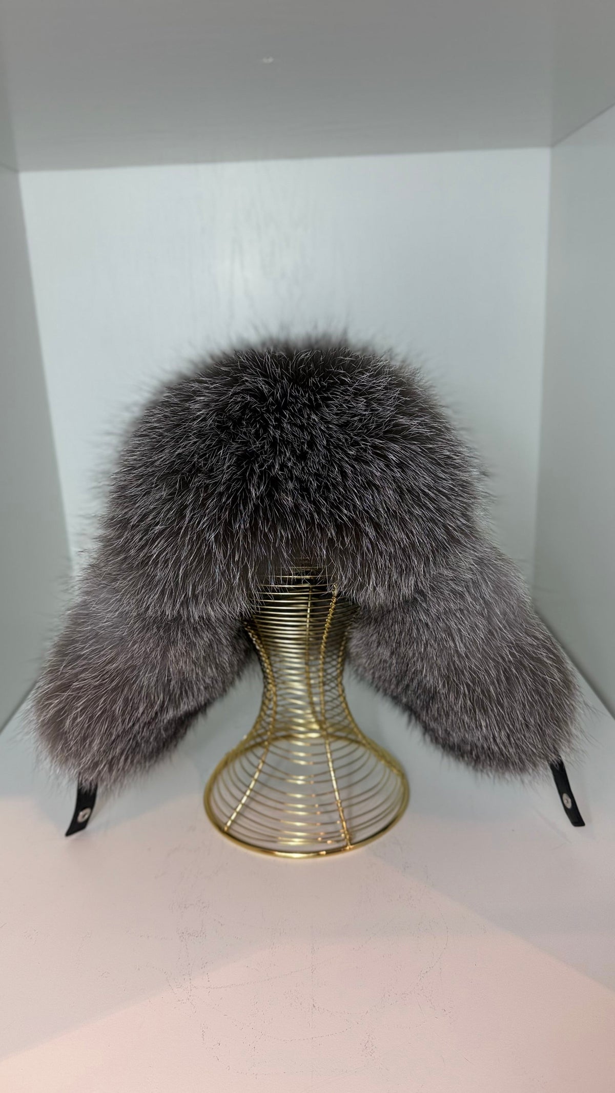 Genuine Silver Fox Leather Hat Unisex