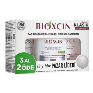 Bioxcin Anti Hair Loss Shampoo for Dry/Normal Hair - 10.14 fl oz, Herbal, pH Balanced, Clinically Tested - Glamourous Grace