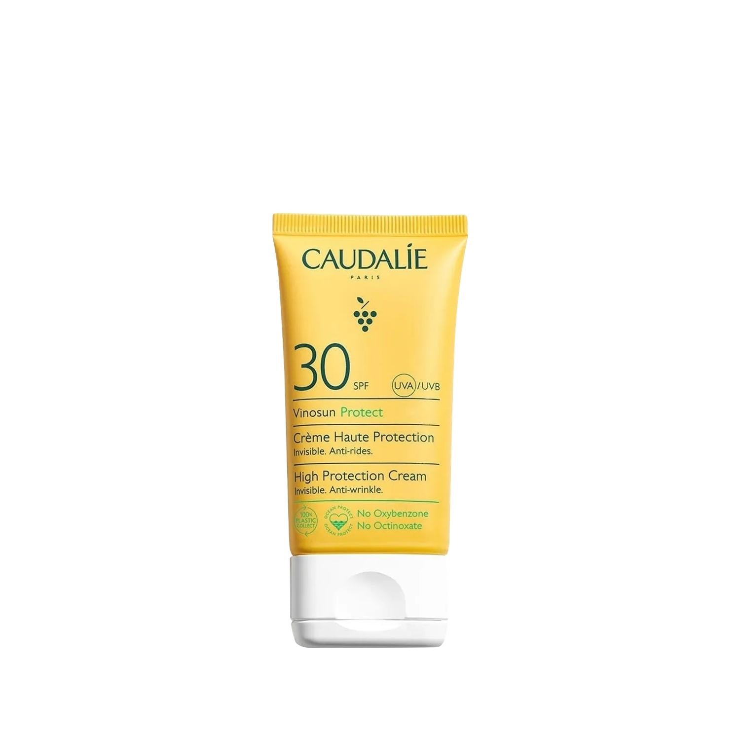 Caudalie Vinosun High Protection Anti-Wrinkle SPF30 Sunscreen Cream 50ml - Protects Against Sun Damage & Premature Aging - Glamourous Grace