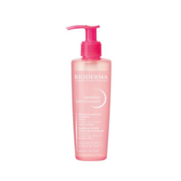 Bioderma Sensibio: Gentle Facial Cleansing Gel for Sensitive Skin - Hypoallergenic, Makeup Remover, D.A.F Complex - Soothing & Protective, 6.76 fl oz - Glamourous Grace