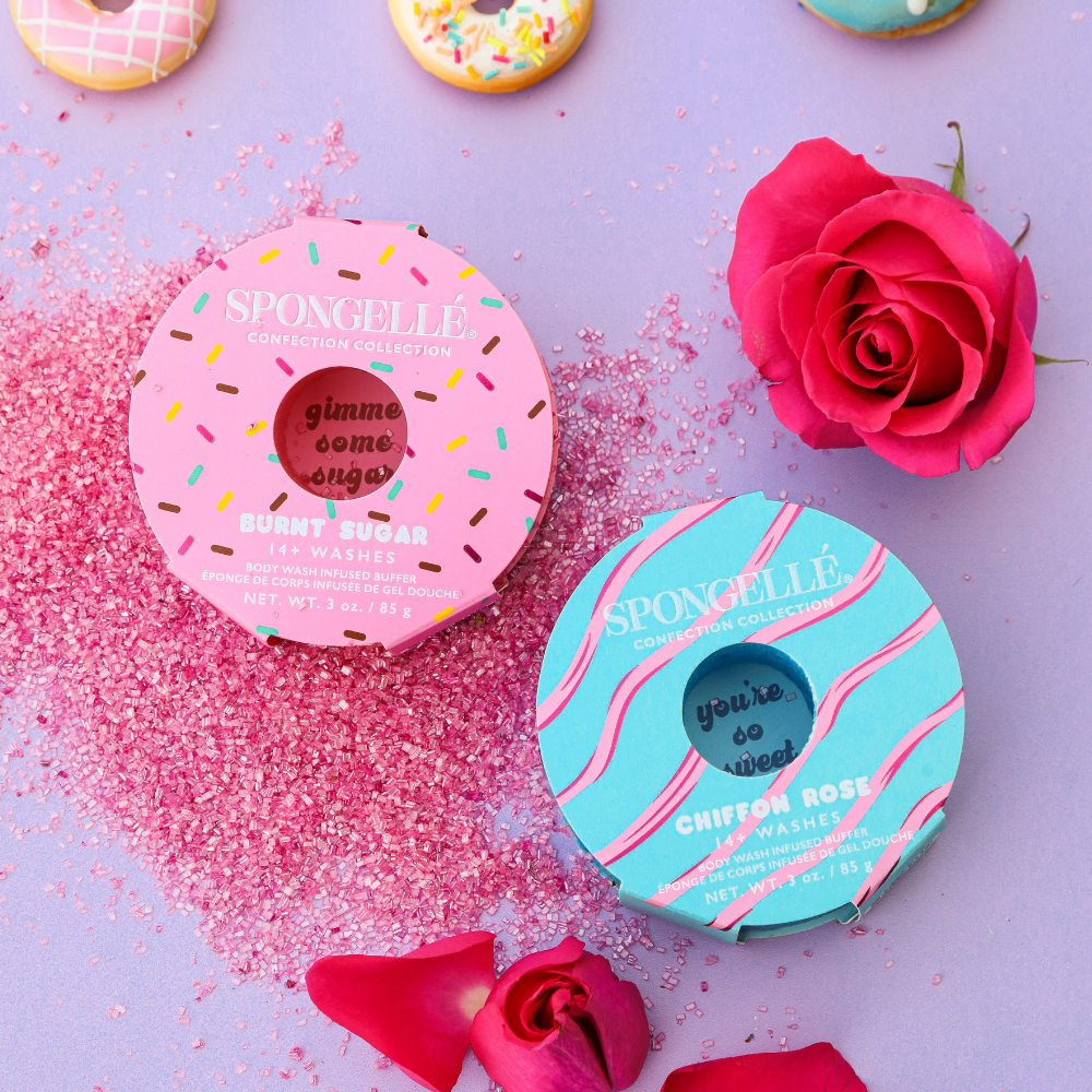 Burnt Sugar & Chiffon Rose Body Buffer Set - Glamourous Grace